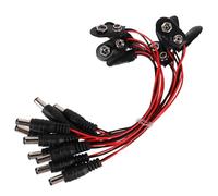 GALPADA 10 Connettori a Scatto per Batteria da 9 V, Morsetti per Batteria da 9 Volt Supporto in Plastica, Cavo Connettore per Collegamento di Potenza Elettronica, Ricambi Compatti Alta