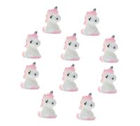 GALPADA 10 Miniature Resin Unicorn Figurines For DIY Micro Landscape Decoration Handmade Mini Unicorn Ornaments For Garden And Home And Friends
