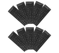 GALPADA 10 Pezzi Adesivi per Tastiera in Pvc Nero con Alfabeto Bilingue Inglese ed Ebraico, Facile da Pulire, per Tastiere Desktop e Accessori per Ufficio a Casa
