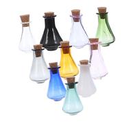 GALPADA 10 Pezzi Mini Barattoli in Vetro con Tappo Sughero Colorati Bottiglie da Incantesimo per Decorazioni Regali e Progetti DIY Vasi Trasparenti Sigillati per Feste e Fatati