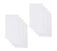 GALPADA 10 Pezzi Mussole in Cotone Bianco 60x60 Cm Assorbenti e Lavabili, Panno Lavabile Riutilizzabile per Pannolini e Burp Cloths, per Viaggio e Shopping