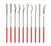 GALPADA 10 Pezzi Set di Lime Diamantate Mini per Artigianato, Lime per Legno e Gesso Superficie Abrasiva, Materiale Plastico, per Fai da Te e Lavorazioni di Precisione