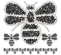 GALPADA 10 Pezzi Toppe Termoadesive Nero in Resina per Scarpe e Pantaloni, Pratiche ed Eleganti Patch Decorative per Abbigliamento e Accessori