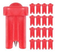GALPADA 100 Pezzi Ago per Colla Ciglia Extension Rosso in Plastica Anti-intasamento per Flacone Colla Ciglia Uso Professionale e Domestico