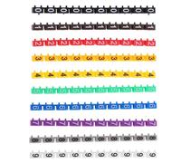 GALPADA 100 Pezzi Etichette per Marcatura Cavi in Plastica Clip-on Design Leggero Numeri Colorati da 0 a 9 per Identificazione Fili e Tubi