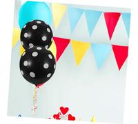 GALPADA 100 pezzi Palloncini Pois Lattice per Festa Compleanno e Matrimonio Decorazione per e Bouquet Nero con Pois Resistenti e Colorati per