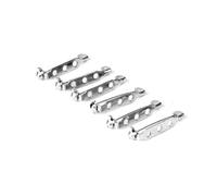 GALPADA 100 Pezzi Spilli da Balia in Lega Resistente, Spilla Argento 2,5 Cm Piastra a Tre Fori per Cucito e Resina, per Badge e Pin