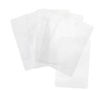 GALPADA 100 pezzi Tasche Schede PVC Trasparente Riutilizzabili Copri Etichette Protettivi Pratici per Scuola e Casa Custodie Protettive per Biglietti e