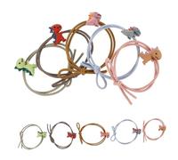 GALPADA 10pezzi Elastici per Capelli Ragazze con Piccoli Dinosauri Carini Fasce Elastiche Colorate per Acconciature Quotidiane e Feste Colore Casuale