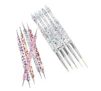 GALPADA 10pezzi Strumenti Nail Art Punteggiatura Doppia Estremità Pennelli per Disegno e Scultura Creativi Strumenti per Manicure Professionale con Punta Fine per Graffiti e Design