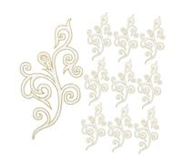 GALPADA 10pezzi Toppa Ricamata Con Finiture Dorate Toppa Rotonda Dorata Con Ricamo Floreale Applicazione Con Ricamo Dorato Per Cucito Fai Da Te Decorazioni Per Da Sposa Costumi o Gioielli