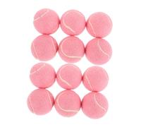 GALPADA 12 Palline Tennis Allenamento Alta Elasticità per Principianti Resistente Usura Fitness e Massaggio Adatte Campi Interni ed Esterni Colore Rosa