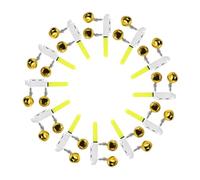 GALPADA 12 Pezzi Allarme Abboccata con Campanello per Estremità Canna da | Luce Super Brillante, Clip Antiscivolo in Abs e Rame, Facile da Montare, per Pioggia e Ghiaccio
