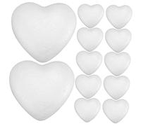 GALPADA 12 Pezzi Amo L'embrione Bianco Schiuma Cuori di Schiuma Artigianale Creazione San Cuori per L'artigianato A Forma di Mestieri di Schiuma Fai -da -Te Mestiere Nozze Bianca