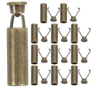 GALPADA 12 Pezzi Fermacorda in Lega di Zinco Chiusura a Campana, Tappi Terminali per Cordoncino Sportivo, estremità per Coulisse di Felpe e Pantaloni Design Minimalista in Bronzo