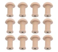 GALPADA 12 Pezzi Ganci Appendiabiti da Parete in Legno Beige Superficie senza Schegge, Design Rustico Vintage, Fissaggio a Vite per Ingresso e Casa