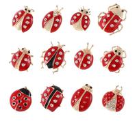 GALPADA 12 pezzi Spille Moda Cartoon Coccinella e Animaletti Spille Corpetto Eleganti per Donna Ragazza Accessori per Camicia e Giacca Regali Raffinati per Occasioni Speciali