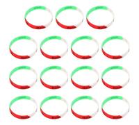 GALPADA 15 Pezzi Braccialetto Bandiera Italia in Silicone | Leggero e Comodo, Facile Pulire e Portare, Design Italiano Vivace, per Eventi Sportivi