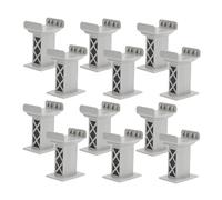 GALPADA 15 Pezzi Supporti per Ponte Ferroviario in Plastica Multilivello Pilastri Rialzatori Compatibili con Tutti i Marchi Blocchi Resistenti alle Intemperie per Tavolo Trenino