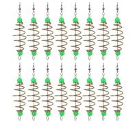 GALPADA 16 Pezzi Gabbia Esche a Molla da Pesca Perline Luminose Acciaio al Carbonio Forma Portatile per Carpa e Pastura per Pesca in Acque Dolci e Salata Bottom Ledgering
