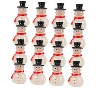 GALPADA 16 Pezzi Miniature Snowman Ornaments in Resin Glow in Dark Tiny Figurines For DIY Winter Crafts Micro Landscapes Fairy Garden Decorations Christmas Table Display