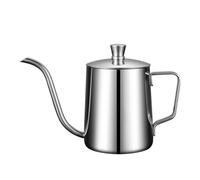 GALPADA 1pezzi Bollitore in Acciaio Inox con Coperchio per Caffè Mini da Casa Manico Ergonomico e Beccuccio Sottile per Versare Preciso Pratico e Resistente