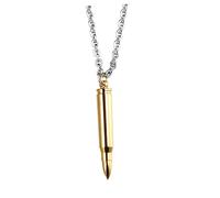 GALPADA 1pezzi Collana Pendente A Forma Di Proiettile Acciaio Titanio Per Uomo Gioiello Cool E Chic Con Catena Colorata Accessorio Di Stile Unico Per Regali Te