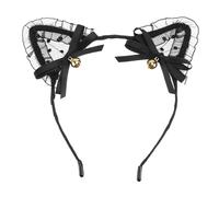 GALPADA 1pezzi Copricapo Nero in Tulle Orecchie da Gatto Fascia per Capelli Elegante Accessorio per Abbigliamento Cosplay Decorazione per Capelli Adorabile