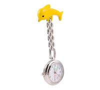 GALPADA 1pezzi Orologio Da Infermiere in Lega Clip Pendente Design Catena Elastica Numeri Arabi Grandi Orologio Da Tasca Per Medici e Infermieri