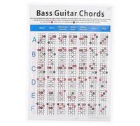 GALPADA 1pezzi Tabella Del Basso Elettrico Poster Degli Accordi Musicali Tabella Degli Accordi Per Principianti Guida All Apprendimento Del Basso Elettrico Patinata Spessa e Resistente