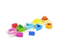 GALPADA 1Set Giocattoli Legno per Torre da Abbinare e Impilare Educativo e Interattivo per Sviluppare Abilità Motorie e Logiche Montessori