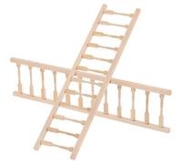 GALPADA 2 Elementi Recinzione in Legno Marrone per Casa delle Bambole 1:12, Decorazione Miniatura Realistica per Progetto DIY e Abilità Manuale Ragazzo Ragazza