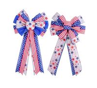 GALPADA 2 Pezzi Bows con Decorazioni per Porta per Memorial Day Materiali Resistenti Facili Usare