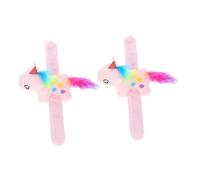 GALPADA 2 Pezzi braccialetto di unicorno per peluche unicorno bracciali Bracciale Bracciale Slap Unicorno braccialetti schiaffi un unicorno peluche animale cotone pp
