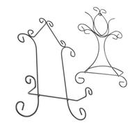 GALPADA 2 Pezzi Cavalletto da Parete in Ferro Nero Telaio Rinforzato, Supporto Espositivo per Opere e Souvenir, per Studi d'Arte Familiari e Aula