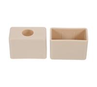 GALPADA 2 Pezzi Copertura Protettiva Beige Piedini Culla e in Plastica in 4x2cm Protezione Pavimento e Sicurezza Camere