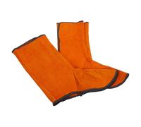 GALPADA 2 Pezzi Copriscarpe Saldatura in Pelle Resistente al Calore e Scintille Ghette Antiscivolo Leggere e Traspiranti per Protezione Piedi Saldatore Facile da Indossare e Durevoli