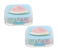 GALPADA 2 Pezzi Cute Watermelon Contenitore Portatile per Custodia Compatta per Conservazione Soak