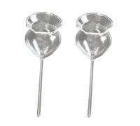 GALPADA 2 Pezzi Distributore Automatico per Piante in Vetro Argento, Globi di Irrigazione per Piante da Interno e Vaso, Previene Eccessi o Carenze d Acqua, Facile da Usare per Decorare
