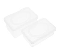 GALPADA 2 Pezzi Distributore di Salviettine Umidificate Coperchio Trasparente Antipolvere, Contenitore Ricaricabile in Pp da 1100ml e 1850ml per Casa e Auto, Pratico e Compatto