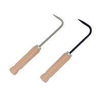 GALPADA 2 Pezzi Estirpatore Erbacce in Acciaio con Manico in Legno Utensile da Ergonomico e Resistente e Portatile per Rimuovere Radici e Erbacce