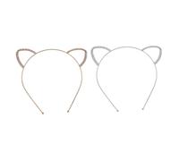 GALPADA 2 pezzi Fasce per con Orecchie di Gatto in e Oro Leggere e Regolabili per Feste e Quotidiano Accessori Decorativi per Bambine e Adulti