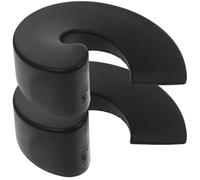 GALPADA 2 Pezzi Ferma Porte Silenzioso in Plastica Nero a Mezzaluna per Porte Interne Sicurezza e Protezione Pavimento