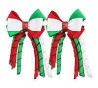 GALPADA 2 Pezzi Fermagli per Chioma Natalizi Fiocco, Clip Coccodrillo Resistenti e Design Festivo per Feste di Natale e Decorazioni Stagionali