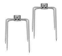 GALPADA 2 pezzi Forchette Girarrosto in Cromato per Barbecue Esterno Accessori Resistenti per Spiedo e Kebab Facili da Usare per Alette di Pollo e Carne