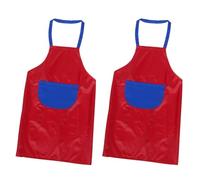 GALPADA 2 Pezzi Grembiule da Pittura per PVC Rivestito, Riutilizzabile | Tasca Frontale Pratica, Lacci Lunghi in Vita, Facile da Pulire, per Maestri D'arte e Piccoli Artisti