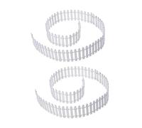 GALPADA 2 Pezzi Mini Recinzione da in Legno Decorazione Duratura per Bordura Aiuole e Terrari Pratico e Resistente per Casa e Esterno