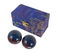 GALPADA 2 Pezzi Palline da Massaggio Cinesi Smaltate 37mm Set per Esercizi Manuali Rafforzanti la Presa e Rilassamento Polso, Accessori Terapeutici per Riabilitazione Muscolare e Benessere