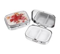 GALPADA 2 pezzi Portapillole Portatile Contenitore Mini in Plastica e Metallo Organizer Compatto per Viaggio e Uso Quotidiano Adatto e Esterno Design Casual