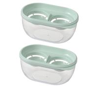 GALPADA 2 pezzi Separatore Uova con Contenitore per Albume e Tuorlo Accessorio Cucina in Leggera Verde Menta Filtro per Separazione Rapida Albume e Tuorlo Utensile da Cucina e Durevole